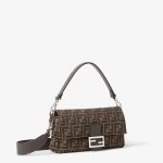 FENDI Baguette® Tobacco brown FF jacquard fabric bag - Image 5